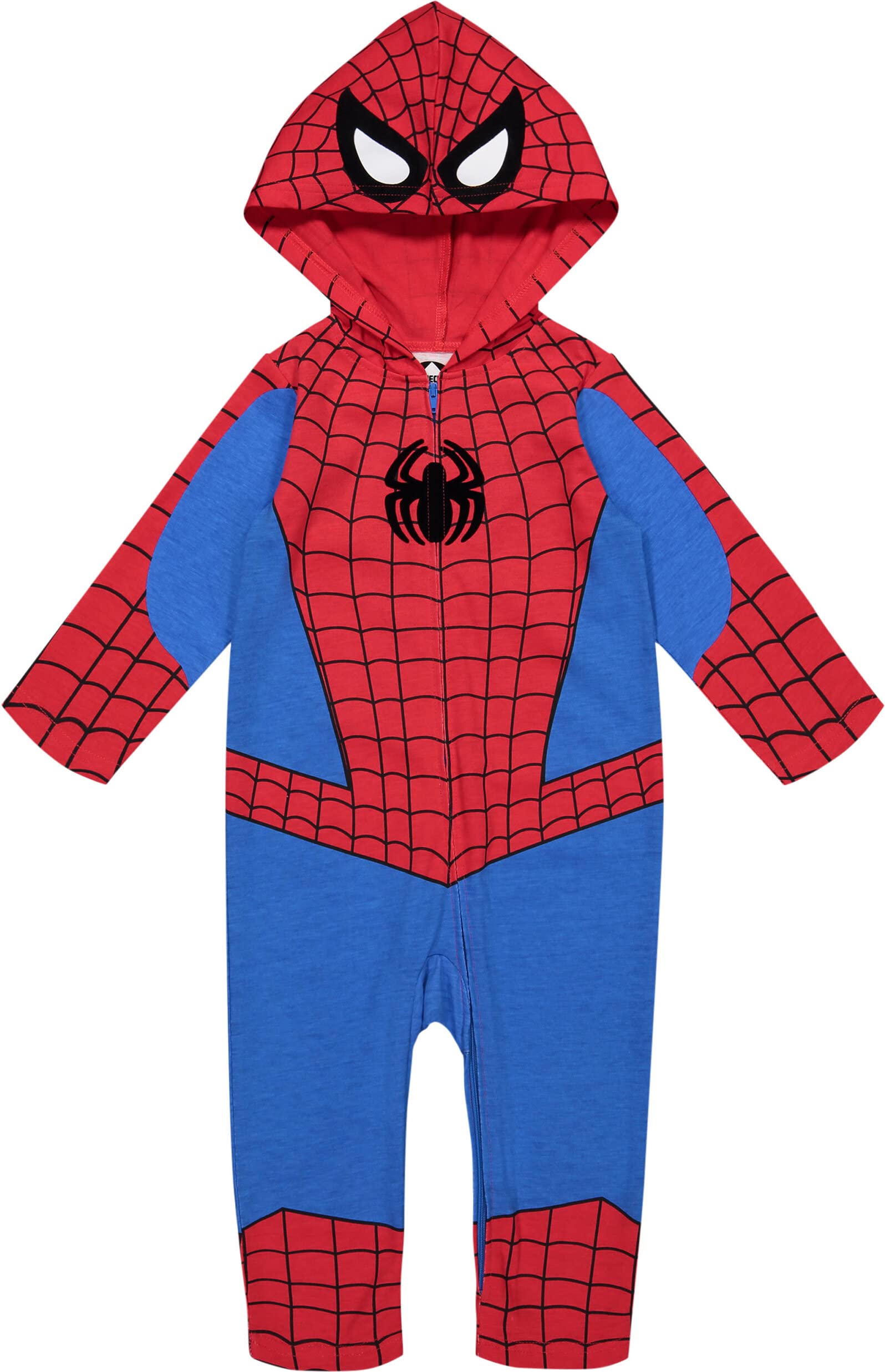 Marvel Avengers Spider-Man Zip Up Cosplay Coverall Newborn to Little Kid