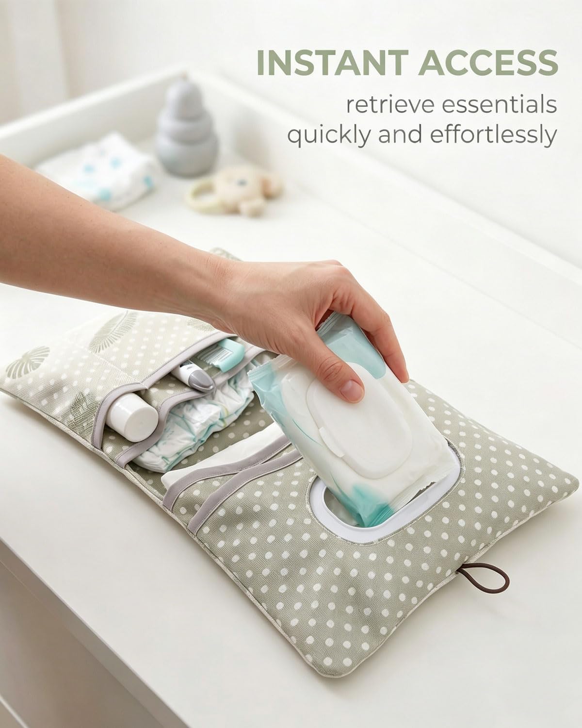 Organizador Cuna, Bolso Colgante para Cama de Bebé, Colgar Bolsas de Almacenamiento Baby Cuna, Organizador de Pañales para Bebé, Organizador Colgante para Juguetes Pañales Ropa