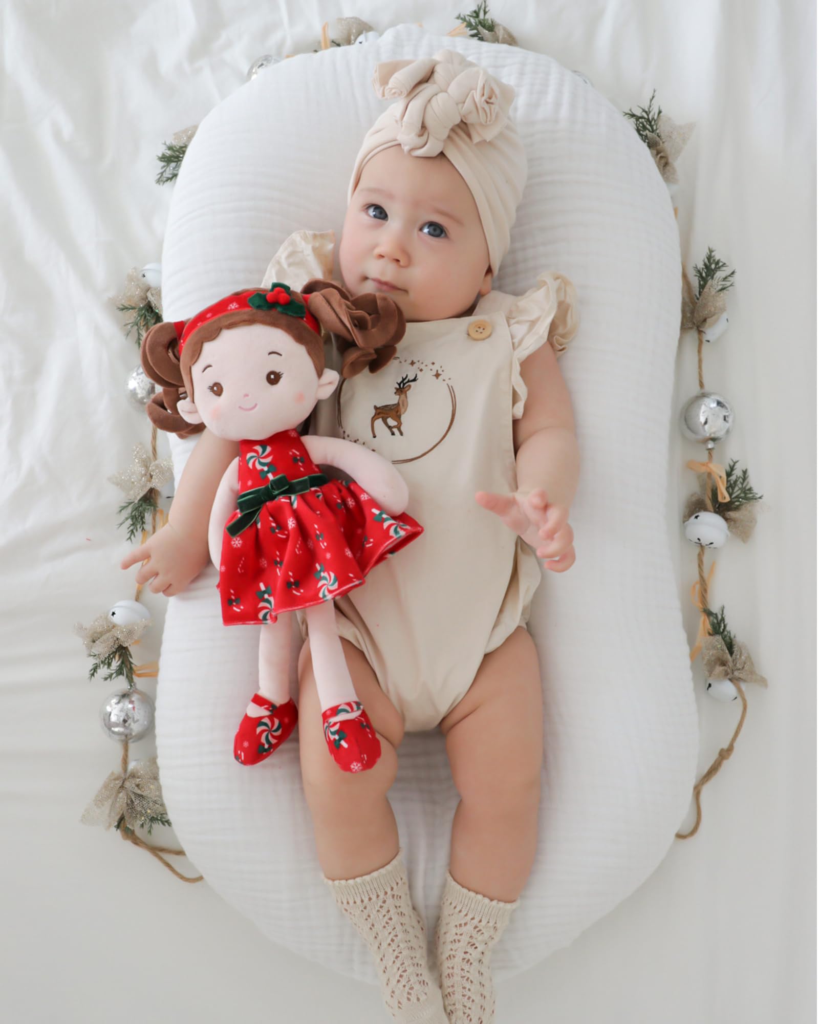LeyaDoll Doll Baby Boy Toys (12 cali), Moje pierwsze dziecko Szmaciana lalka dla 1-letniego chłopca prezent urodzinowy, pluszowe zabawki dla małych dzieci-Sakura Girl-Pink