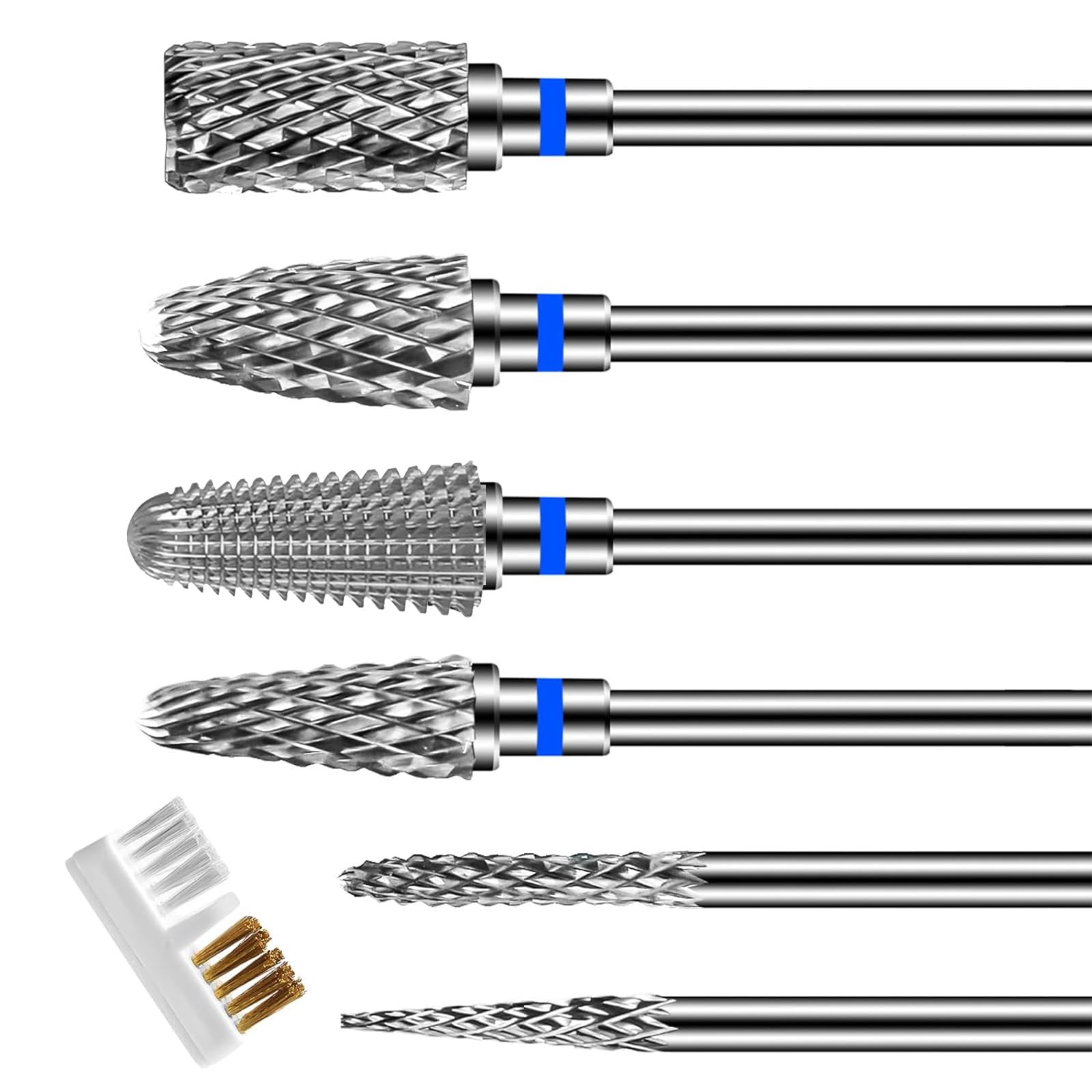 Fresas Torno Para Uñas,Brocas Para Uñas,Brocas Para Uñas Retire Los Geles Duros de Los Geles Acrílicos O Poliméricos 3/32 Pulgadas Broca Uñas Profesional,Para Limpieza de Cutículas de Uñas