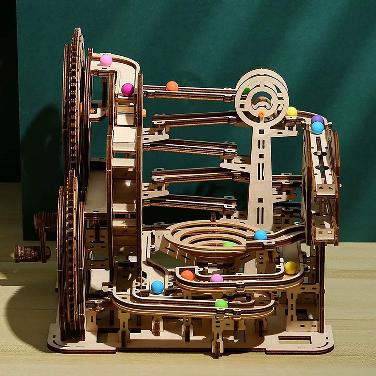 Kit di costruzione di modelli meccanici, Pinball Running Model Kit, Kit modello meccanico elettrico 3D, Kit di processo di costruzione meccanica autoassemblaggio per trasporto a sfera