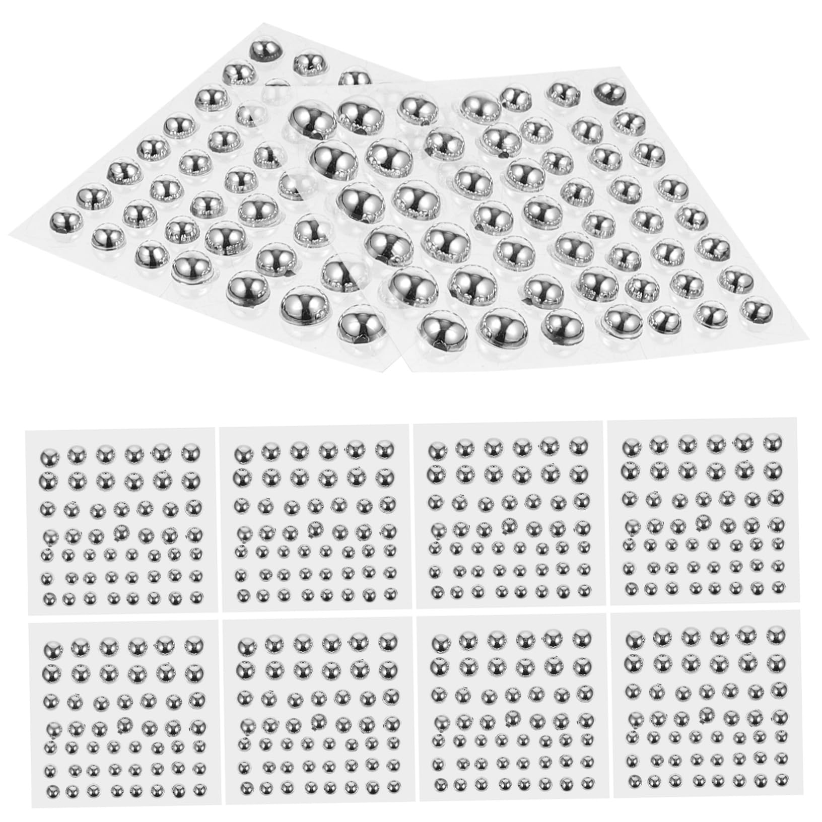 Operitacx 50 Hojas Pegatinas Sinfonía Joyas De Uñas De Espalda Plana Para Hacer a Mano Uñas Pedrería Cara De Decoración Brillante Acrílico