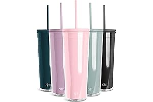 Plastic Tumbler with Lid and Straw: Simply Modern Coffee Tumbler