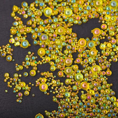 Miniatura 9 de Hisenlee Cuentas de cristal de 0.04 a 0.118 pulgadas (0.039-0.118 in) sin agujero, cuentas de tamaño mixto, accesorios en miniatura para bricolaje