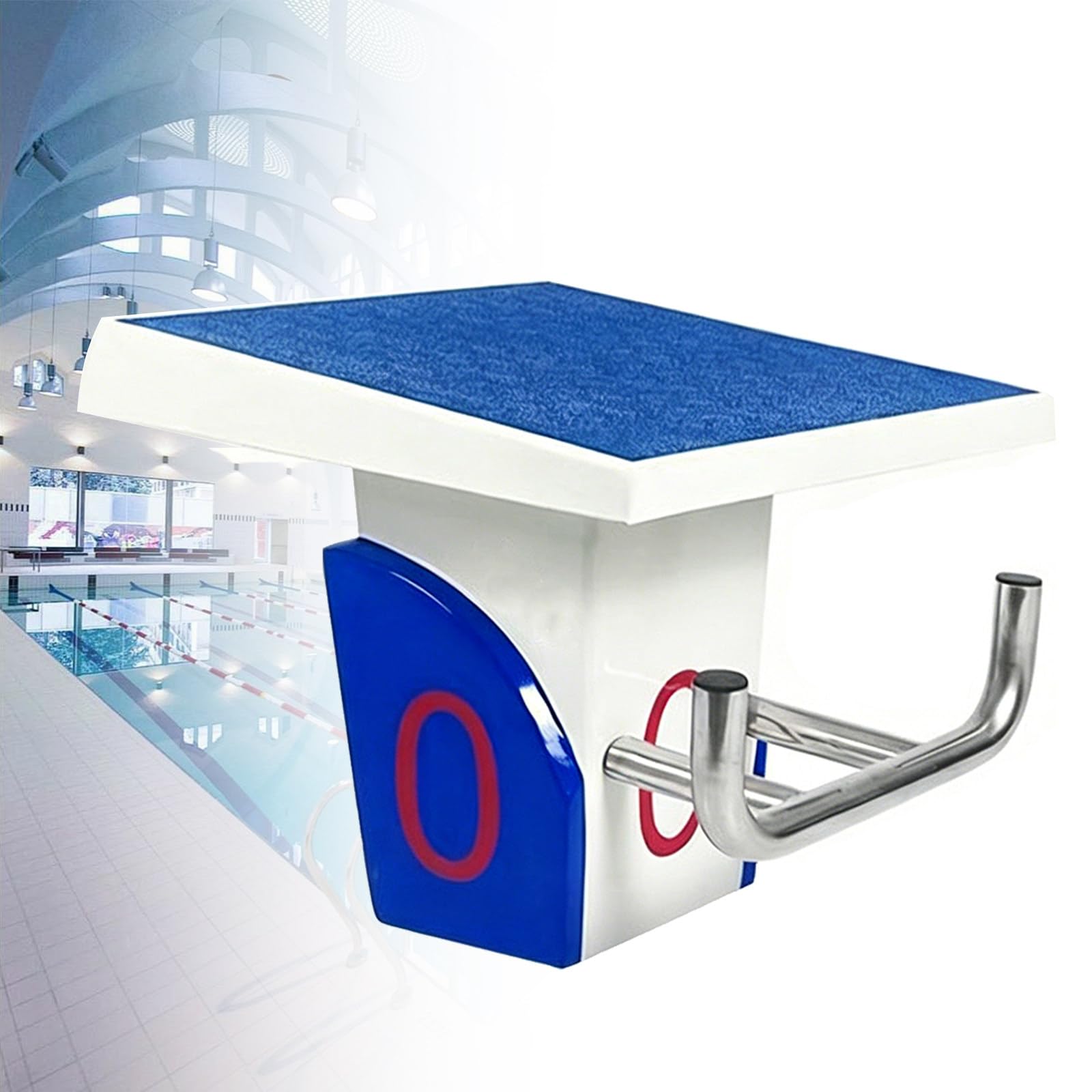 Piattaforma per immersioni resistente, base in acciaio inox, superficie antiscivolo per piscine, allenamento da competizione