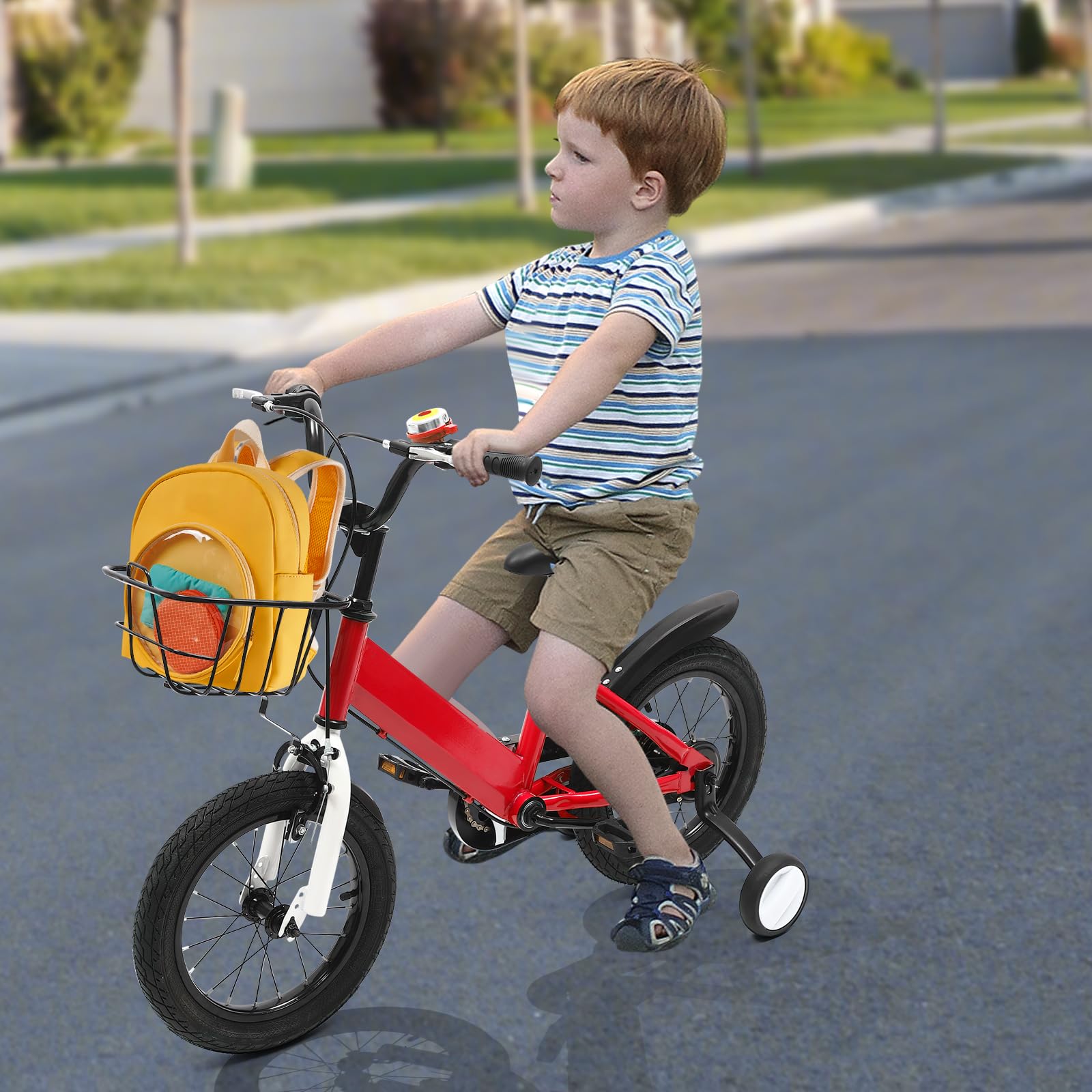 14 Zoll Kinderfahrrad Fahrrad, Balance-Fahrrad Kinderfahrräder, Für Jungen Mädchen Blau/Rosa/Rot