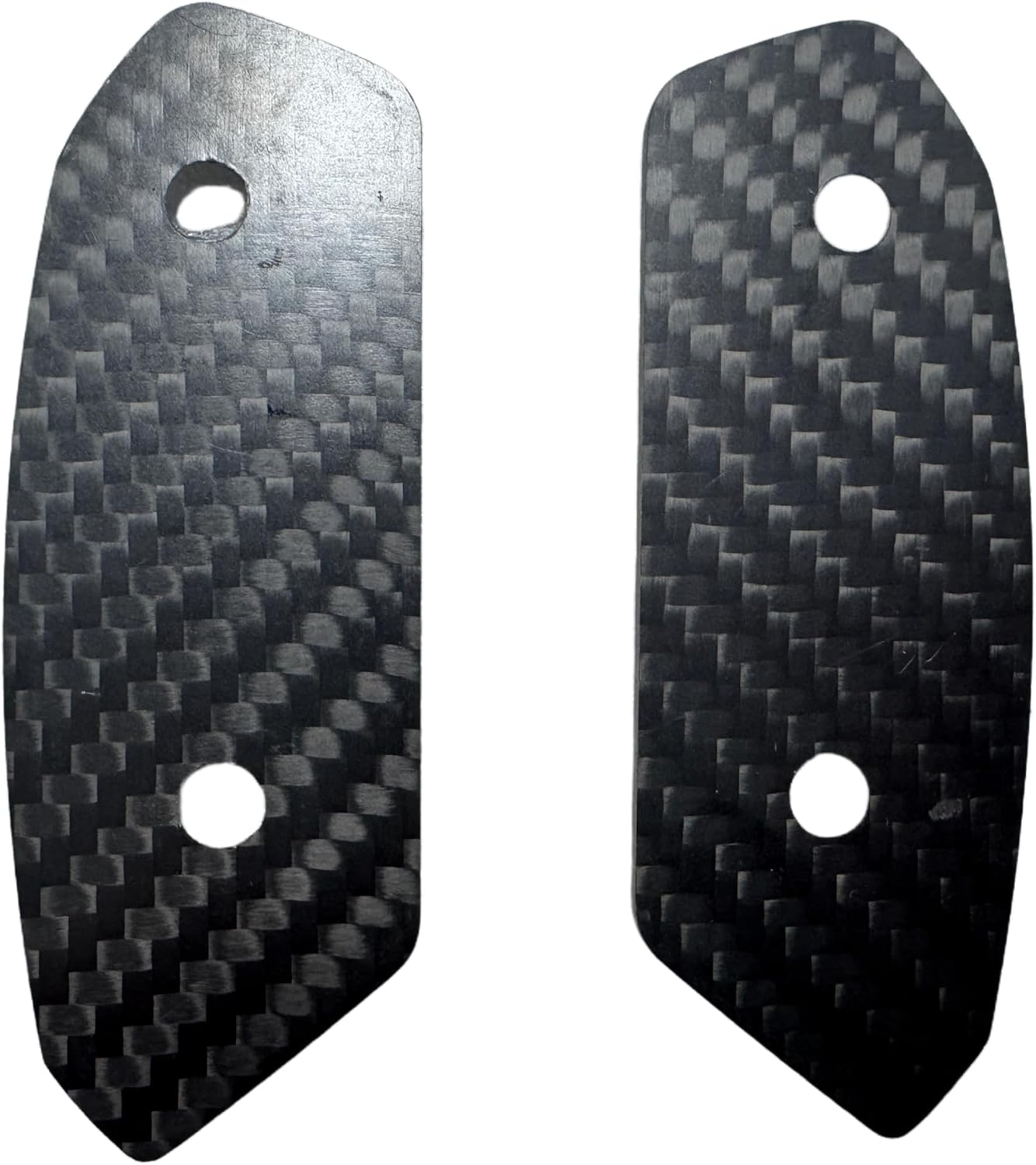 Mirror Block Off Base Plates Compatible with Suzuki GSX-R 1000 2017-2025, Carbon Fiber, Black, Includes Screws and Nuts (Black)