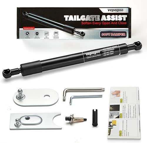 Vista 10 de Kit de amortiguadores de cierre suave para portón trasero Vepagoo para Ford F-150 2004-2014, 2006-2008 Lincoln Mark LT, amortiguadores de elevación