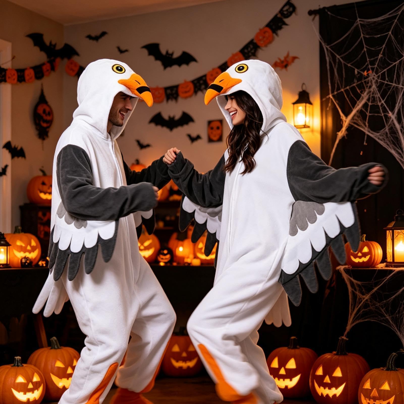 Pigiama Intero Halloween Adulto Abbigliamento Divertente Con Zip E Tasche,