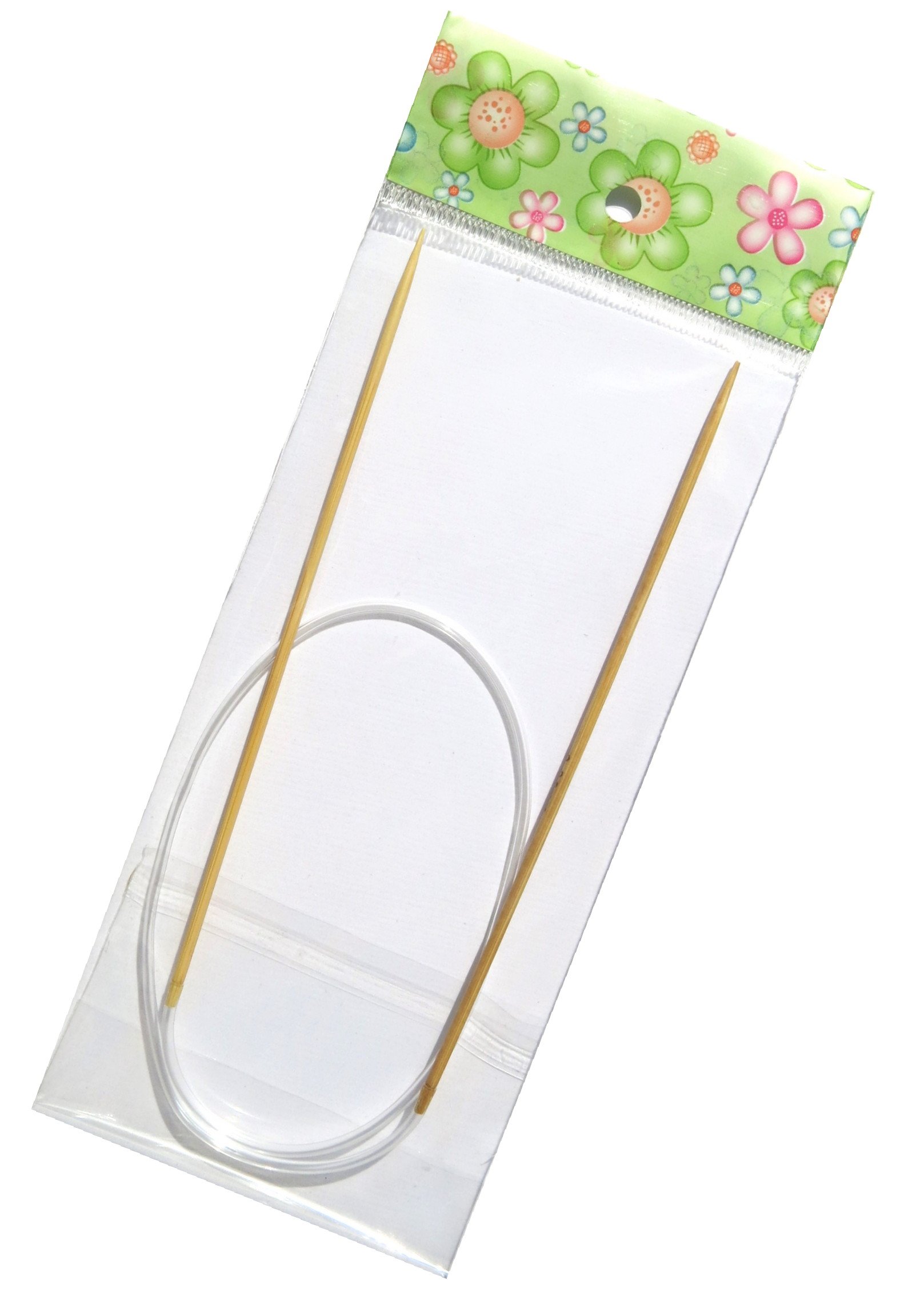 Adf Tm Natural One Pair 24'' (60Cm) X 2.25Mm Bamboo Circular Knitting Needles