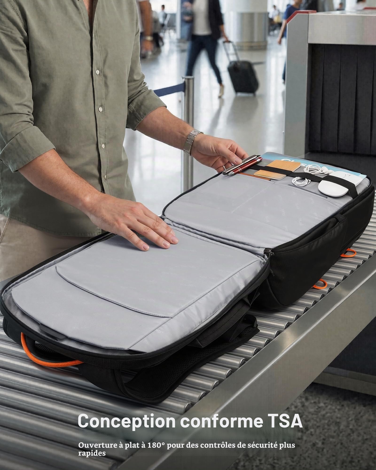 Tolaccea Sac à Dos Ordinateur Portable 30L, 15,6", Voyage et Bagage Cabine