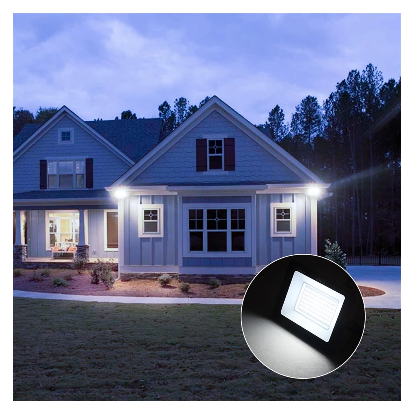 Naświetlacz LED Zewnętrzny, Światło halogenowe LED 10W 20W 30W 50W 100W reflektor reflektor zewnętrzny oświetlenie uliczne Led zewnętrzna ściana kinkiet do ogrodu dla Maksymalnej Wydajności (Color :