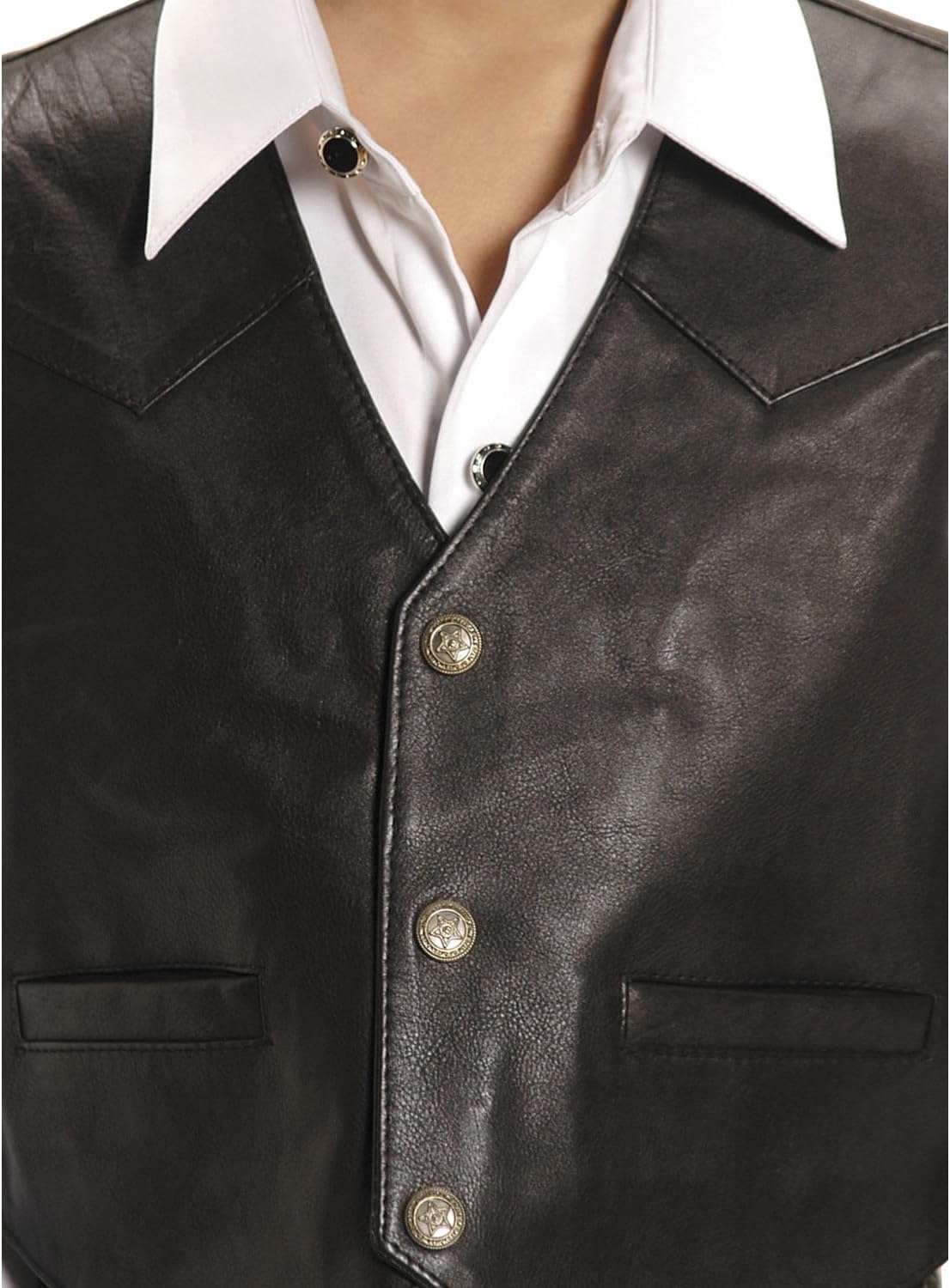 ROPER Boys Leather Vest M Brown