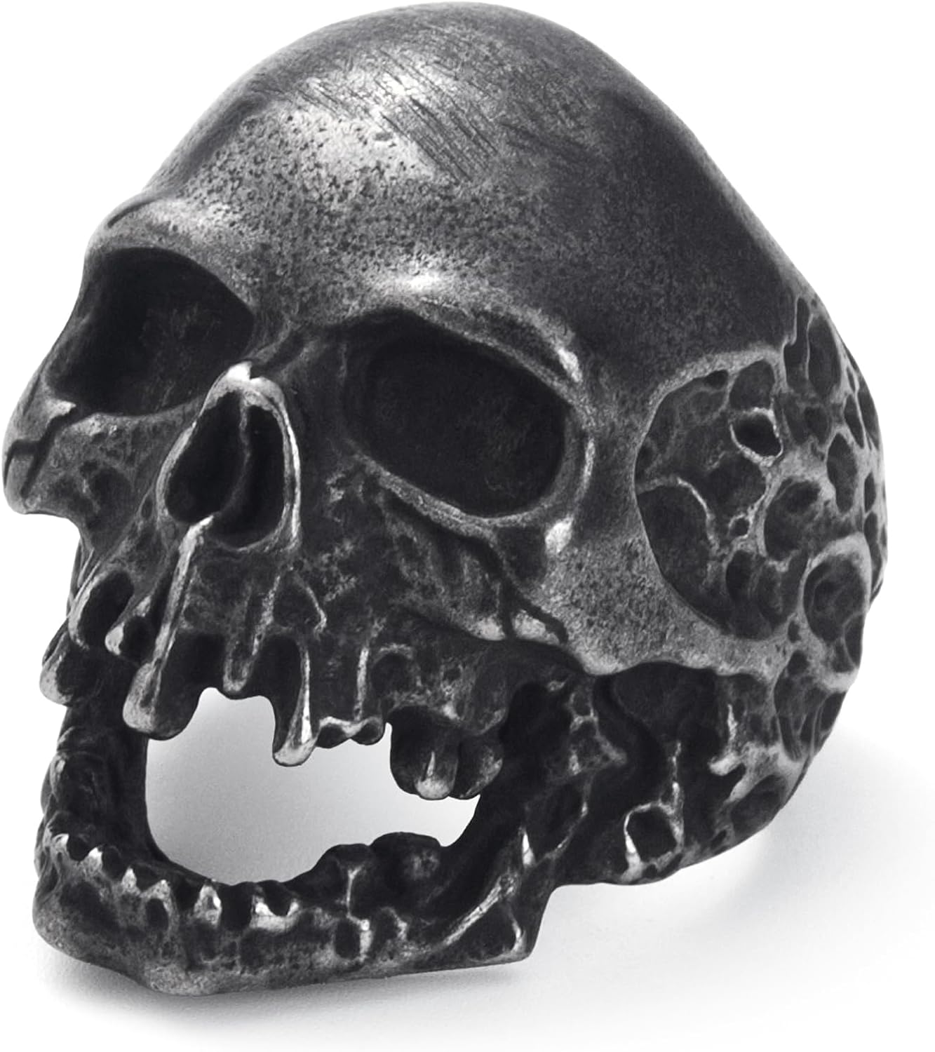Mens Skull Rings Stainless Steel Gothic Punk Goth Biker Demon Skull Rings Jewelry for Men Size 8/9/10/11/12/13