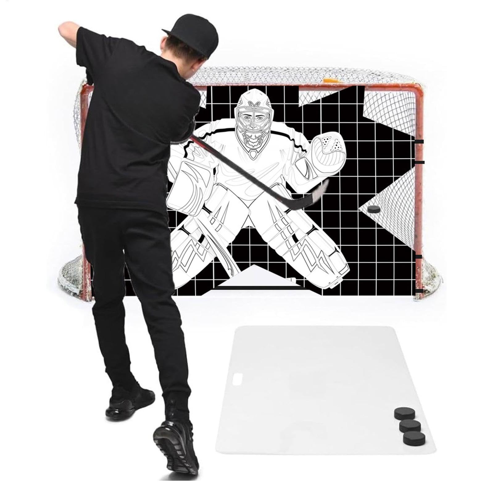 Street Hockey -Torwartziel, Hockey Net Targets - Genauigkeitstraining und praktizierender Tutor - Hockey -Netzziele befestigen an jedem Metall -Ziel für das Training im Freien im Freien, das