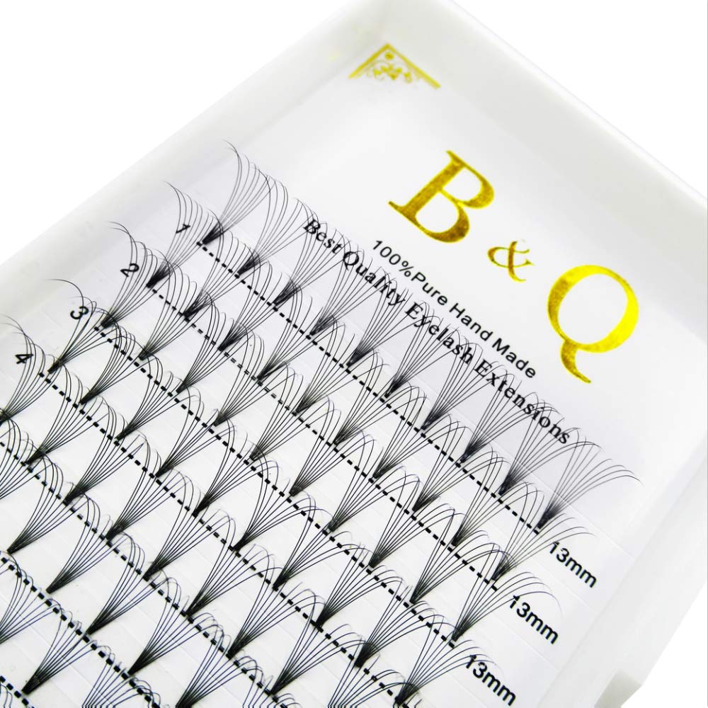 Premade Fans Eyelash Extensions 8D-D-0.07-16mm Short Stem Pre Made Eye Lash Extension Fans 3D 5D 7D Volume Lash Extensions B&Q Eyelash Extensions 0.07 0.10 C D Curl Lashes Extension (8D-D-0.07,16mm)