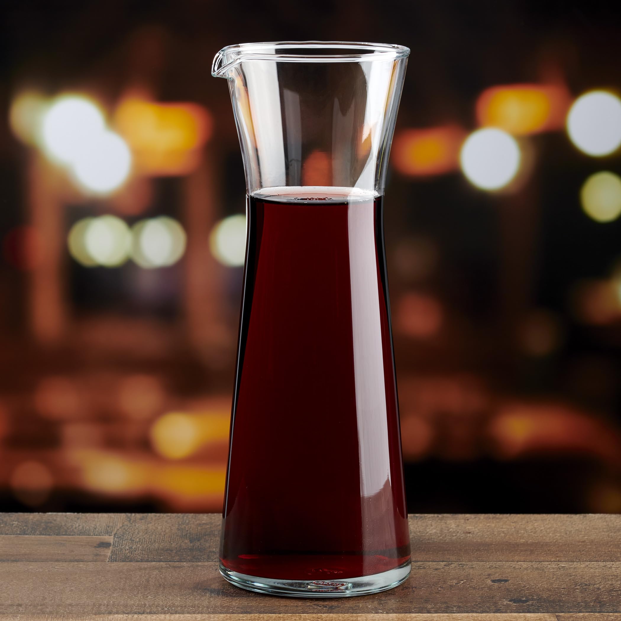 BINZO Glass Whiskey, Wine Decanter, 600 ml, Set of 2, Bistro Carafe, Drink Serve, Pitcher, Multi Use Carafe for Serving Water, Soda, Hard Drinks, Soft Drinks, Design - (Bistro, 600 ml, Set of 2 Pcs) 3