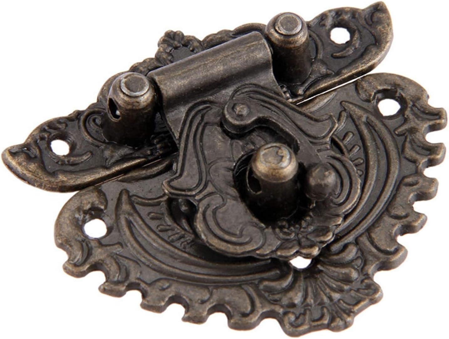 Chinese Antique Box Buckle,Antique Lock Buckle.5056mm Antique Box Hasps Lock Catch Latches for Jewelry Chest Box Suitcase Buckle Clip Clasp Vintage Funiture Hardware
