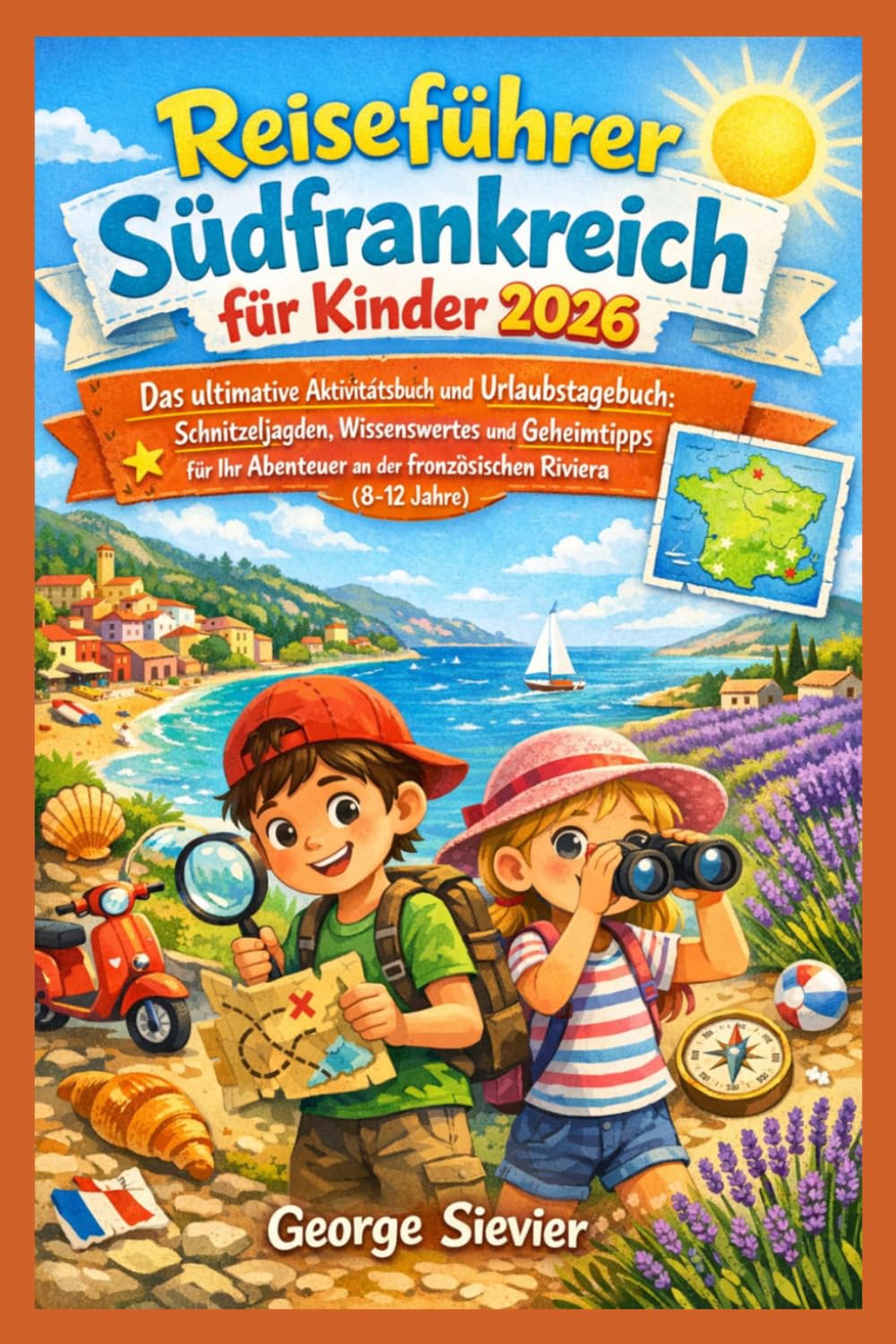 Reiseführer Südfrankreich für Kinder 2026: Das ultimative Aktivitätsbuch und Urlaubstagebuch: Schnitzeljagden, Wissenswertes und Geheimtipps für Ihr Abenteuer an der französischen Riviera(8-12 Jahre)