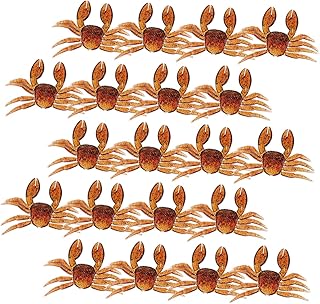GOOHOCHY Fishing Equipment Fishing Baits 20pcs Simulation Crab Bait Fishing Bait Fake Fish baits Reusable Lures 3D Portable Small Crab Baits