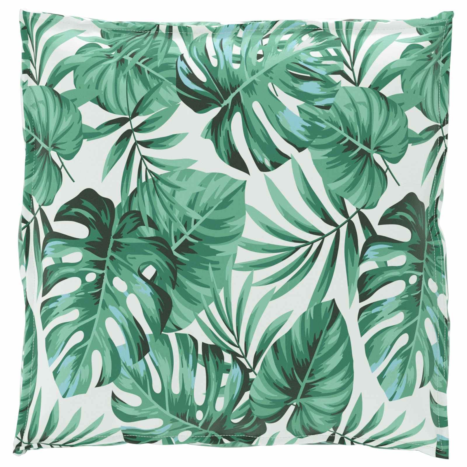 Palettenkissen Set 2er Pack Palettenauflagen Grünes Blattmuster Sitzkissen 80x80 cm und Rückenkissen 80x40 cm Polster aus Oxford-Gewebe für Outdoor Garten Terrasse