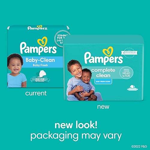 Miniatura 2 de Pampers Toallitas para bebés completas Clean Baby Fresh Aroma 1X Pop-Top de 72 unidades