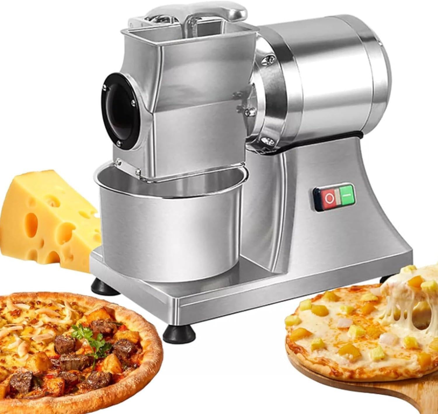 AYCDL Commercial Electric Cheese Grater and Vegetable Cutter, Automatic Shredder for Cheese, Potato, Cabbage, and Nuts, Ideal for Restaurants and Catering