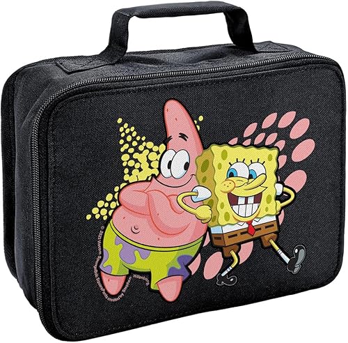 LOGOVISION Bob Esponja Patrick and Spongebob - Lonchera con aislamiento de lados suaves - Bolsa de almuerzo reutilizable para trabajo escolar y disponible en Yaxa El Salvador