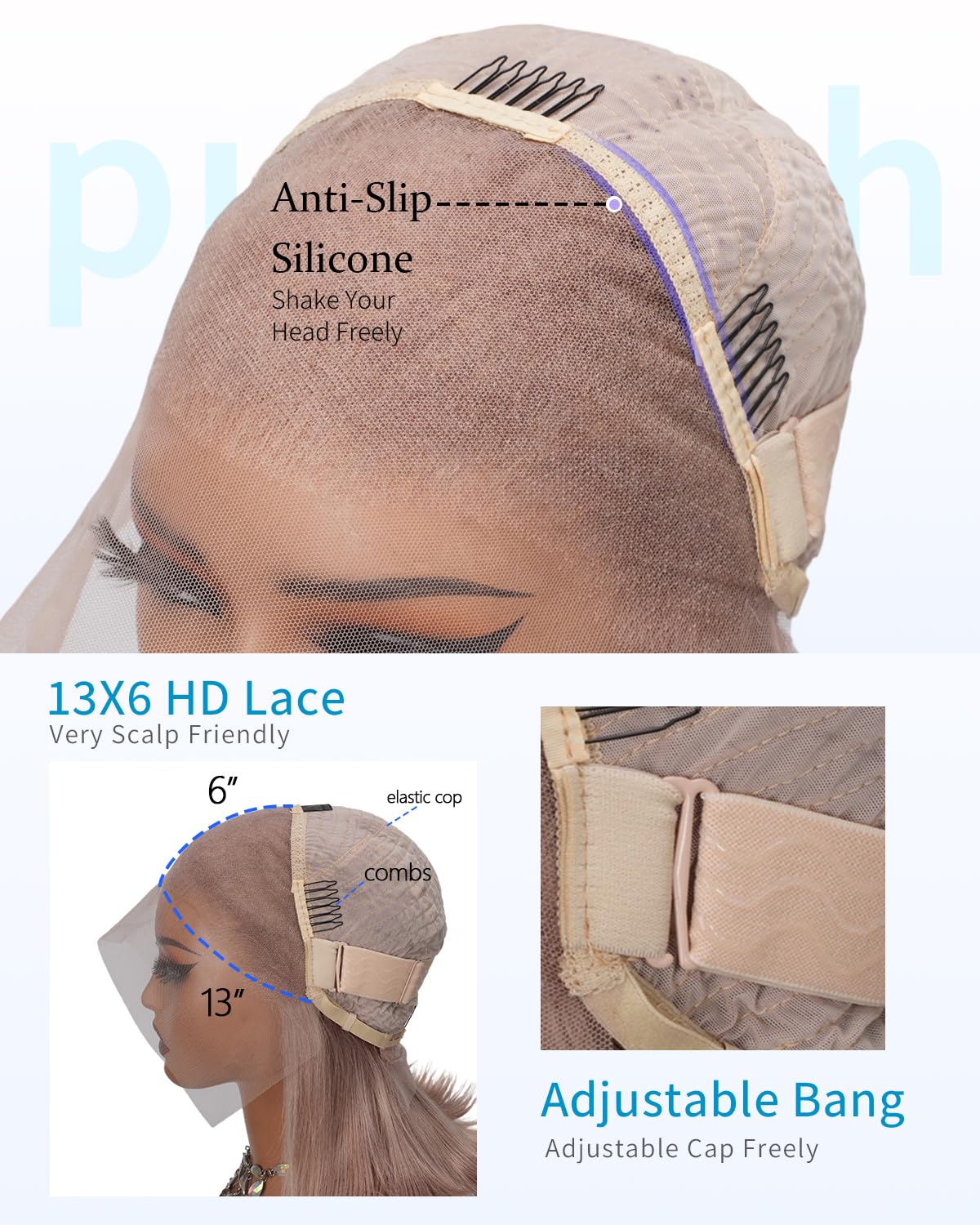 Ash Blonde Lace Front Wig Human Hair 200% Density 13x6 Full Frontal HD Transparent Lace Wigs Pre Plucked Body Wave HD Transparent Lace Front Wig for Black Women Bleached Knots 22 Inch - Image 6