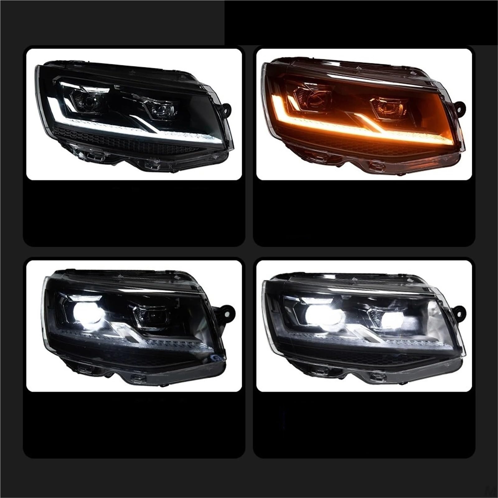 Faro Coche Faros Delanteros LED DRL Para Coche, Diseño De Señal Para VW Para Multivan T5 T6, Años 2010, 2011, 2012, 2013, 2014-2021 Faros Delanteros(Style B)