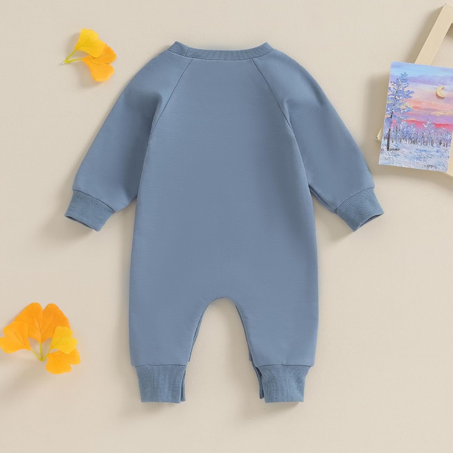 Newborn Infant Baby Boy Girl Clothes Solid Color Long Sleeve Romper Jumpsuit One Piece Bodysuit Fall Winter Outfit - Image 3