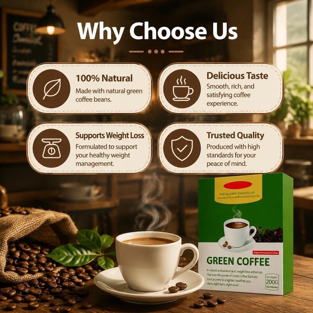 Miscela probiotica for la salute dell'intestino con caffè verde | Polvere di caffè benessere a basso jitter for supporto digestivo vegano(3pcs)