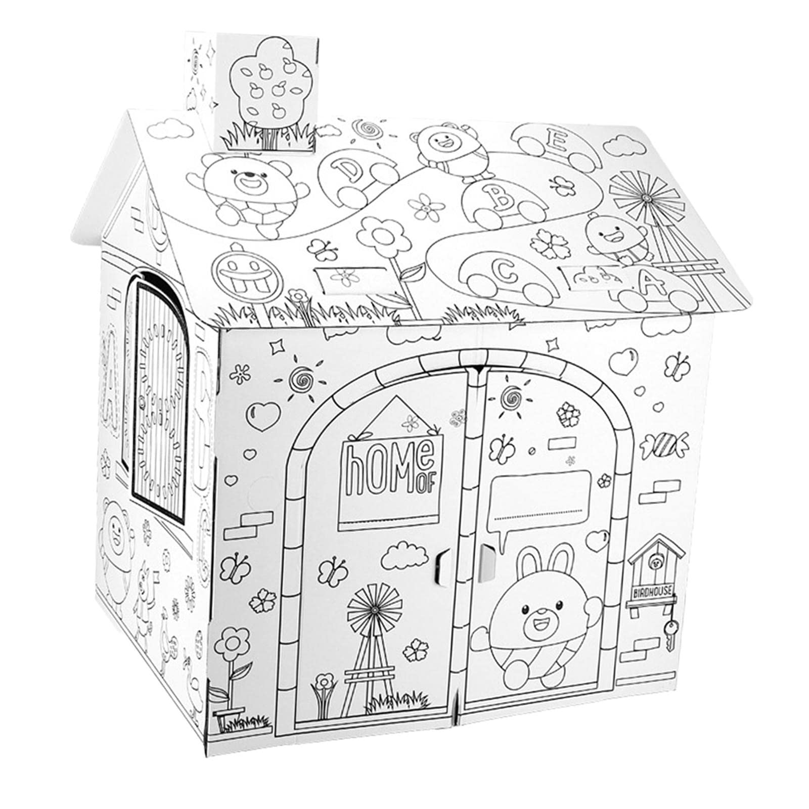 Spielhaus Aus Pappe, Vorschulspielzeug, Frühes Lernspielzeug, Bastelsets Aus Papier