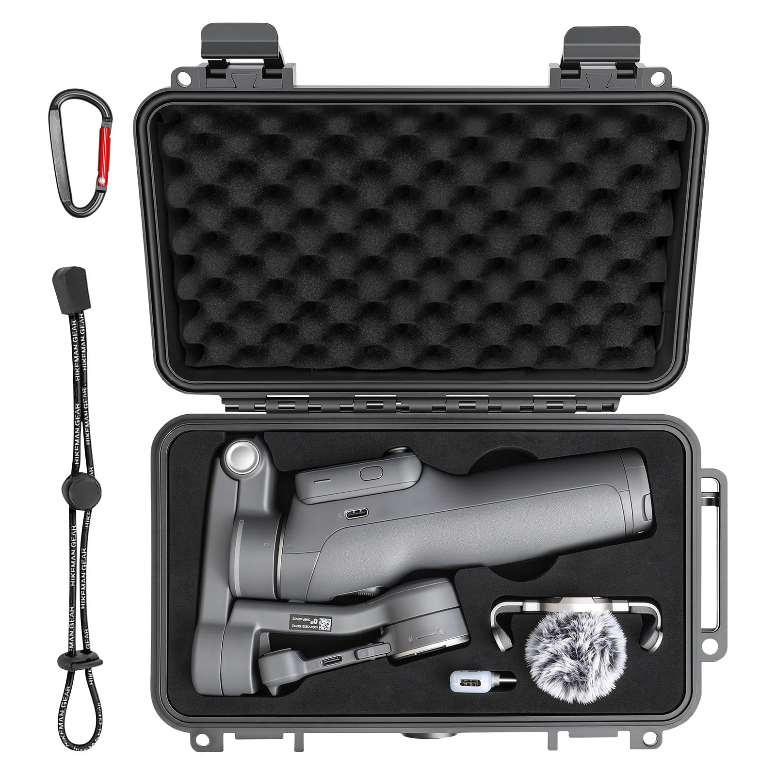 FPVtosky Twarde etui do DJI Osmo Mobile 8P, wodoodporne przenośne etui EVA do Osmo Mobile 8P stabilizator gimbala, zaawansowane połączenie śledzenia, do podróży, biwakowania, fotografii na świeżym