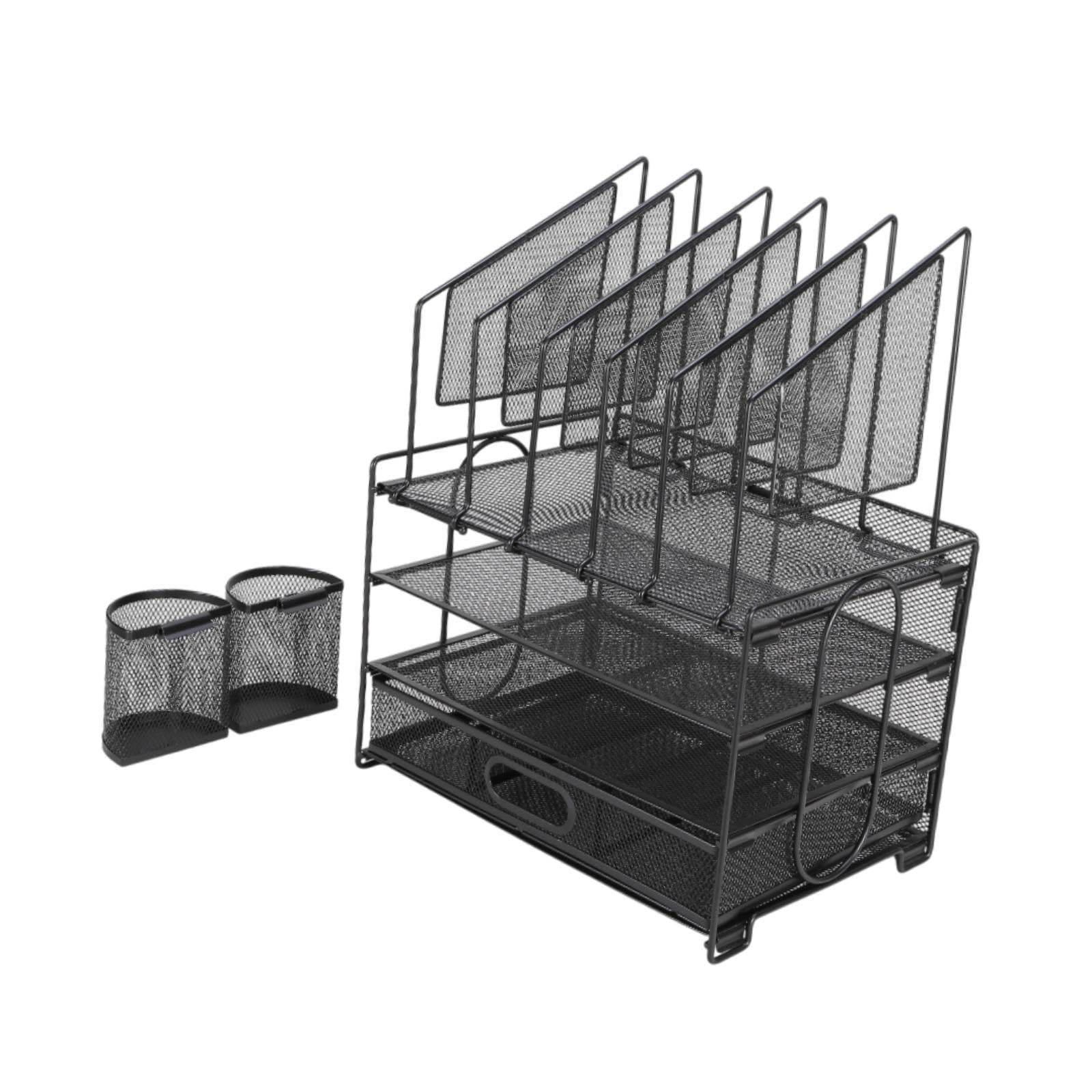 Organizzatore da Scrivania Sturdy Workspace Organizzatore di File da Scrivania in Mesh Elegante Mesh