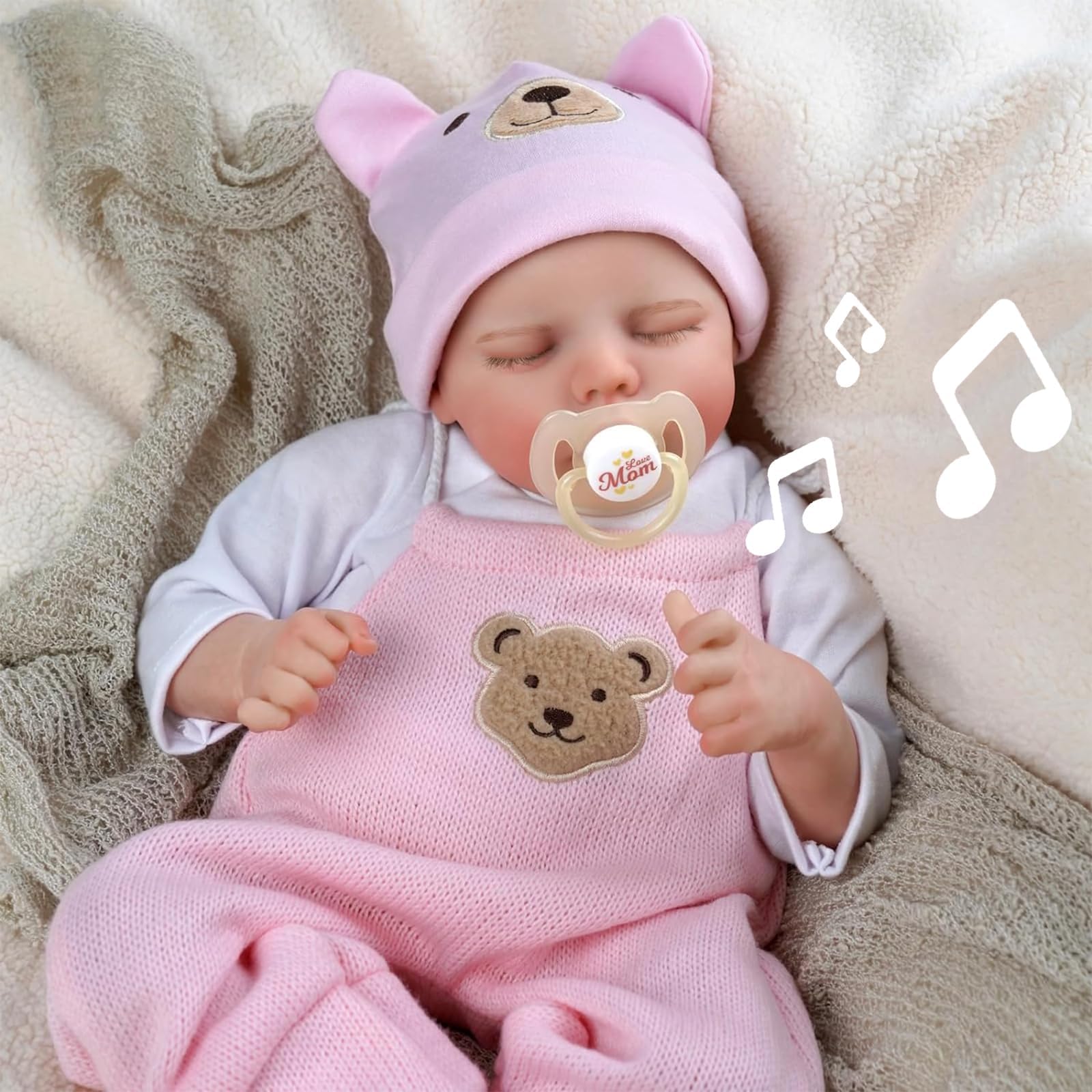 BABESIDE Reborn Baby Doll Girl - 50cm Soft Body Realistic Newborn Baby Doll Girl, Eyes Opened Lifelike Baby Doll with Clothing Accessories Set for Ages 3 BABESIDE Reborn Baby Doll Girl - 50cm Soft Body Realistic Newborn Baby Doll Girl, Eyes Opened Lifelike Baby Doll with Clothing Accessories Set for Ages 3