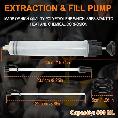 Miniatura 3 de Extractor de fluidos 500CC Bomba extractora de aceite de jeringa automotriz Bomba de extracción y llenado de combustible Bomba de succión Bomba de