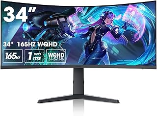 KOORUI 21:9 WQHD 3440 * 1440 4K （HDR 400）34 Inch 1800R Curved Gaming Monitor