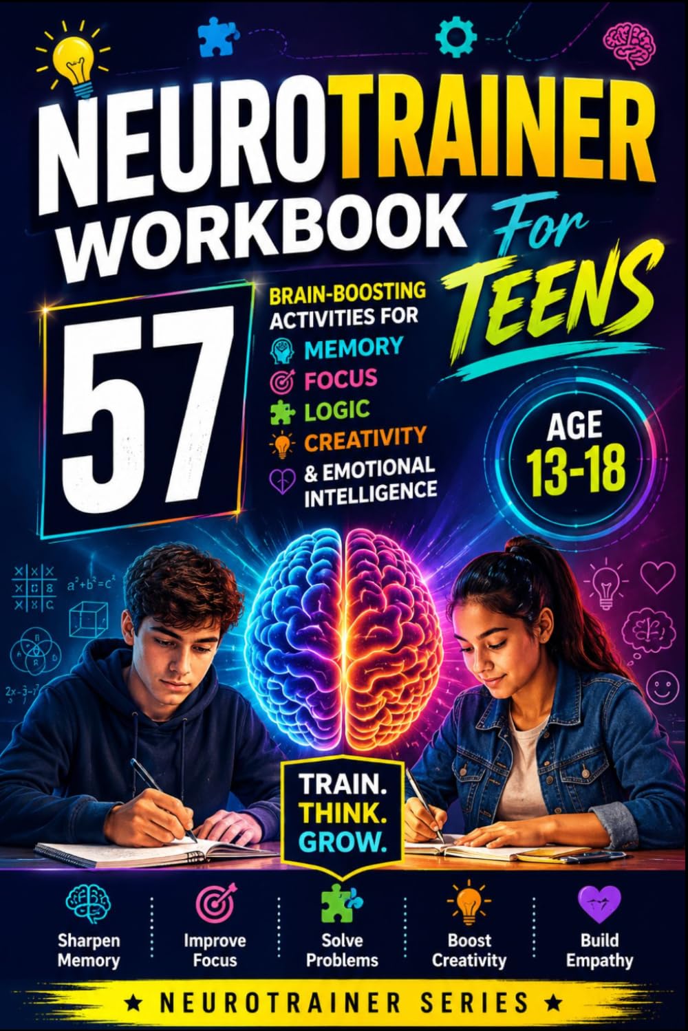 Neurotrainer Workbook For Teens: 57 Brain-Boosting Activities For Memory, Focus, Logic, Creativity & Emotional Intelligence Age 13-18 (Japanese Edition)