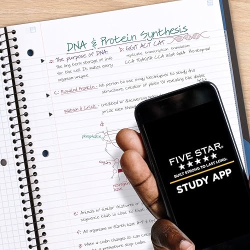 Miniatura 4 de Five Star Advance Cuaderno en espiral 1 materia papel a rayas 100 hojas