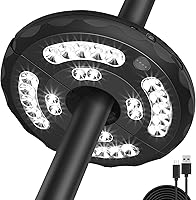 Stdlyxun Patio Umbrella Light: 28 LED 3 Modes 220LM Rechargeable Cordless for Camping, Beach, BBQ & Outdoor
