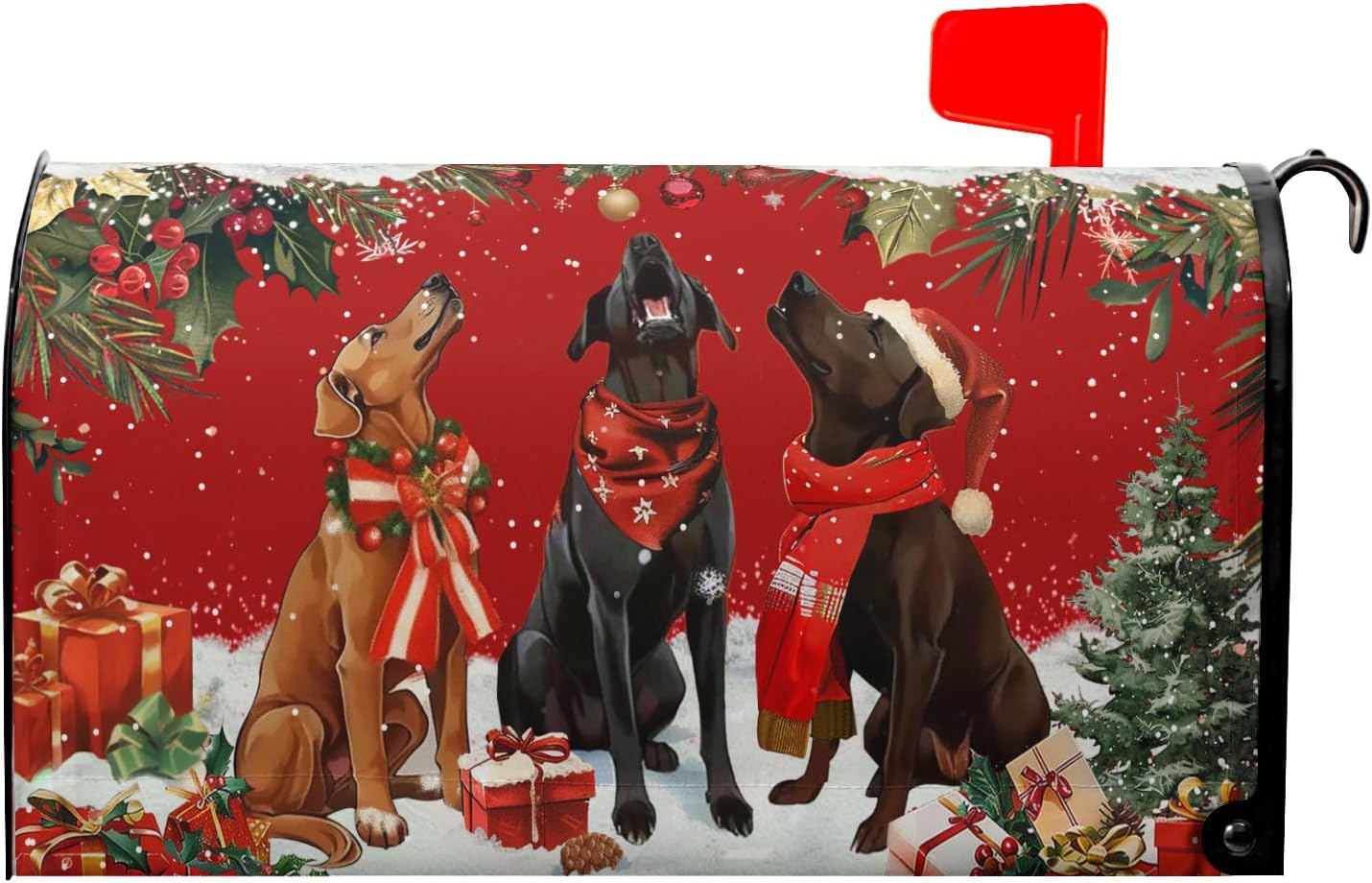 Rustic Spring Daisy Magnetic Mailbox Cover - Standard Size 21x18 Inch Hello Spring Floral Decal - Teal Wrap for Post Letter Box - Outdoor Decorations