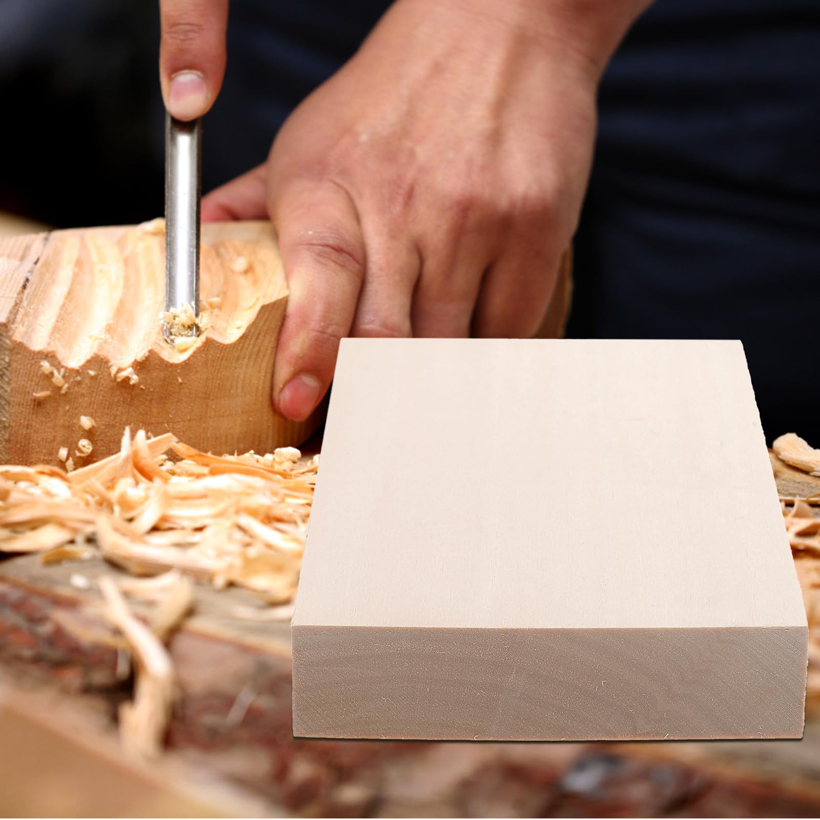 Bloques para Tallar de Madera de Tilo para Manualidades, 5 Piezas