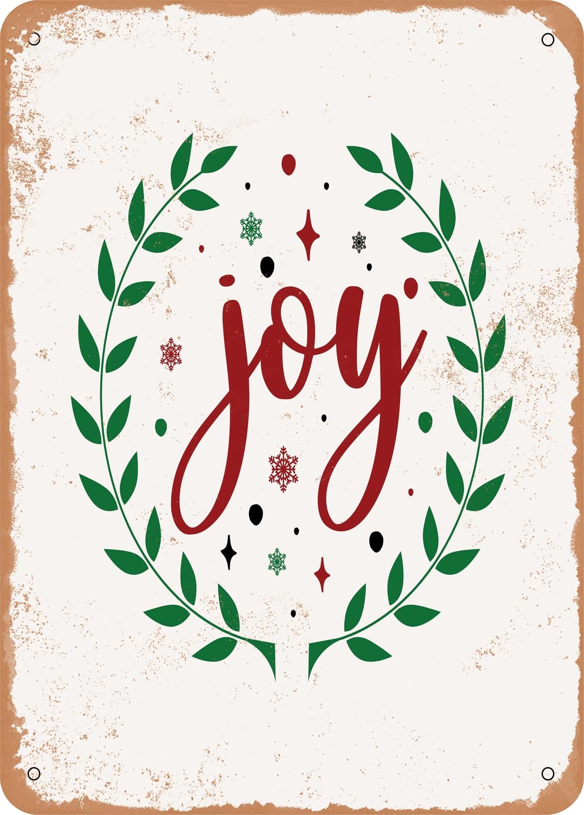 Metal Sign - Joy - 3 - Vintage Rusty Look home decor