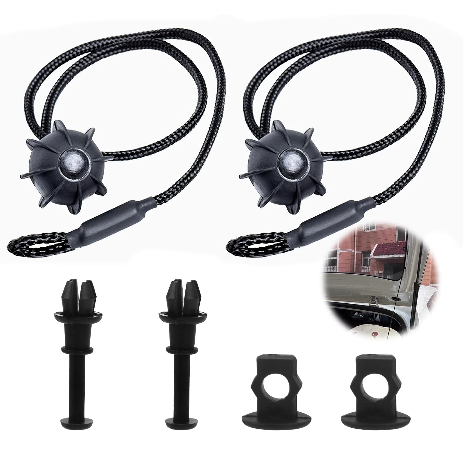 2 Pezzi Corda Di Fissaggio Universale per Portapacchi, Auto Cappelliera Posteriore Scaffale String, corda con clip di fissaggio per ripiano posteriore, per Golf 6 5 4, MK5 6