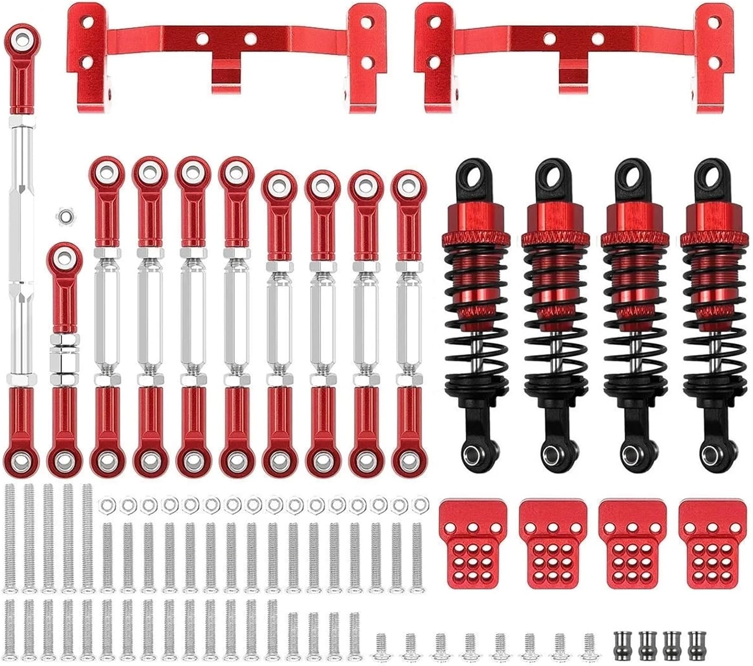 MANGRY WPL C14 C24 MN D90 MN99S シャーシリンクロッドプルロッドマウントホルダーショックアブソーバーセ