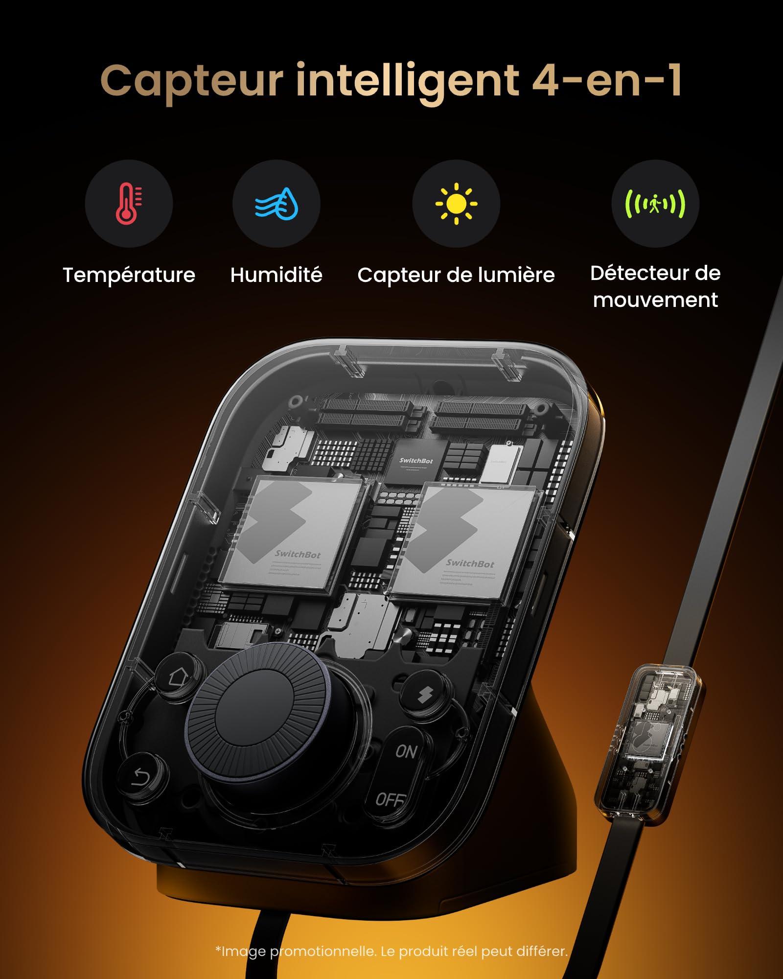 SwitchBot Hub 3, Hub Domotique Maison WiFi avec Support Matter, Télécommande IR/Bluetooth, Capteur Température Humidité, Compatible Alexa, Google Home, Apple HomeKit, Home Assistant, IFTTT