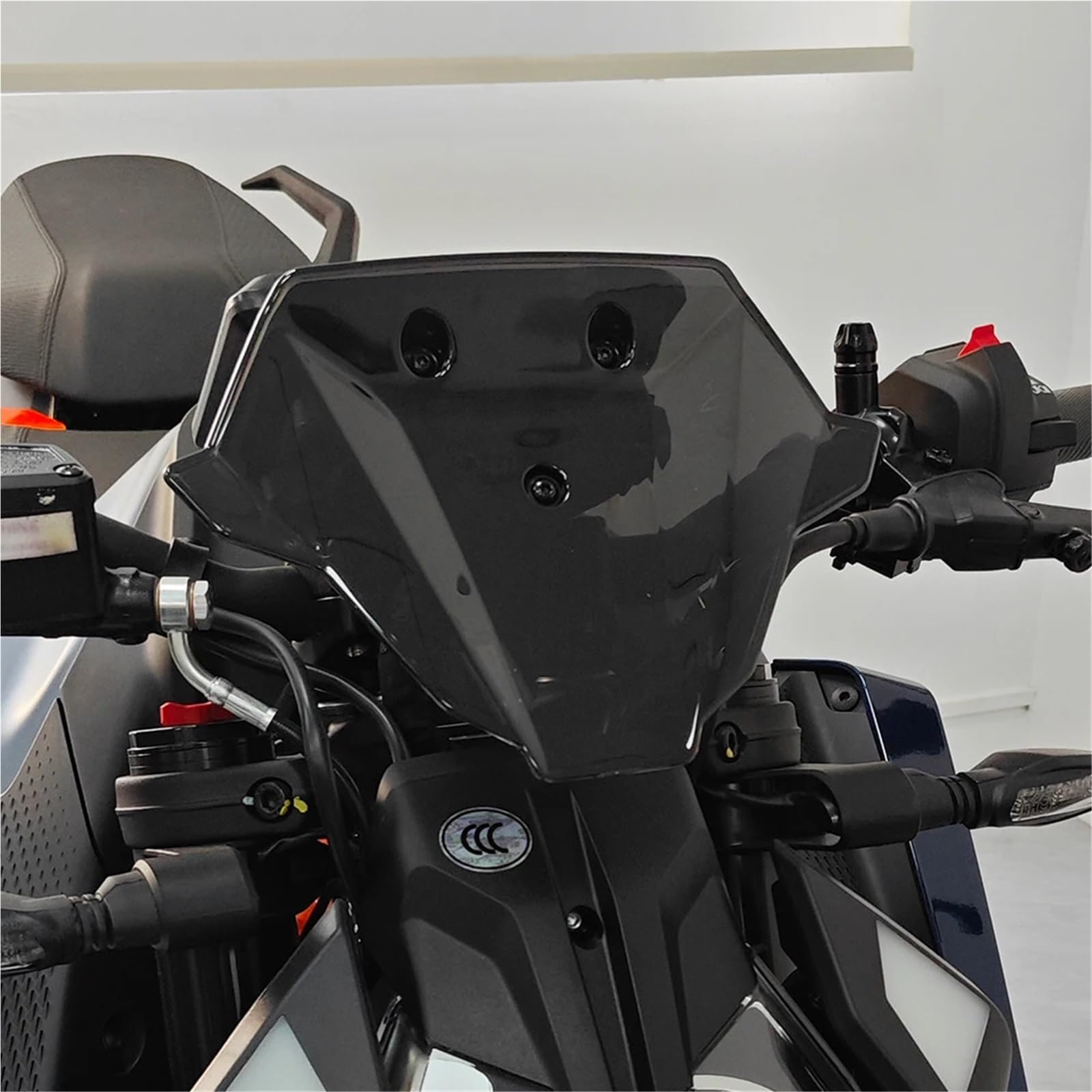 Przednia szyba motocyklowa Pasuje do 990 DUKE 990Duke 2024-2025 990 Duke Przednia szyba motocyklowa Akcesoria Szyba przednia Szyba sportowa(Light gray)