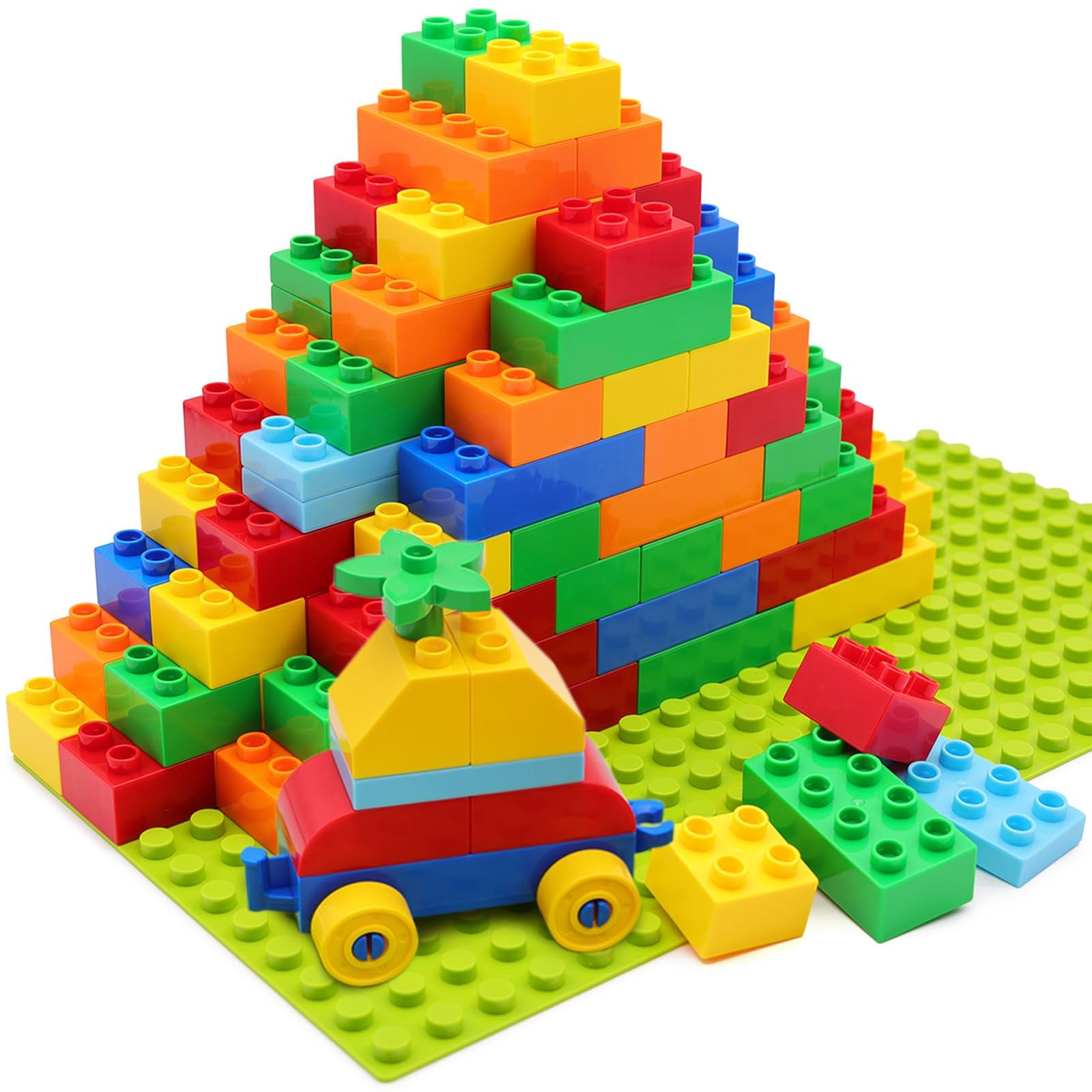Amazon.com: HIUME Large Building Blocks for Toddlers 3-5 with 2 