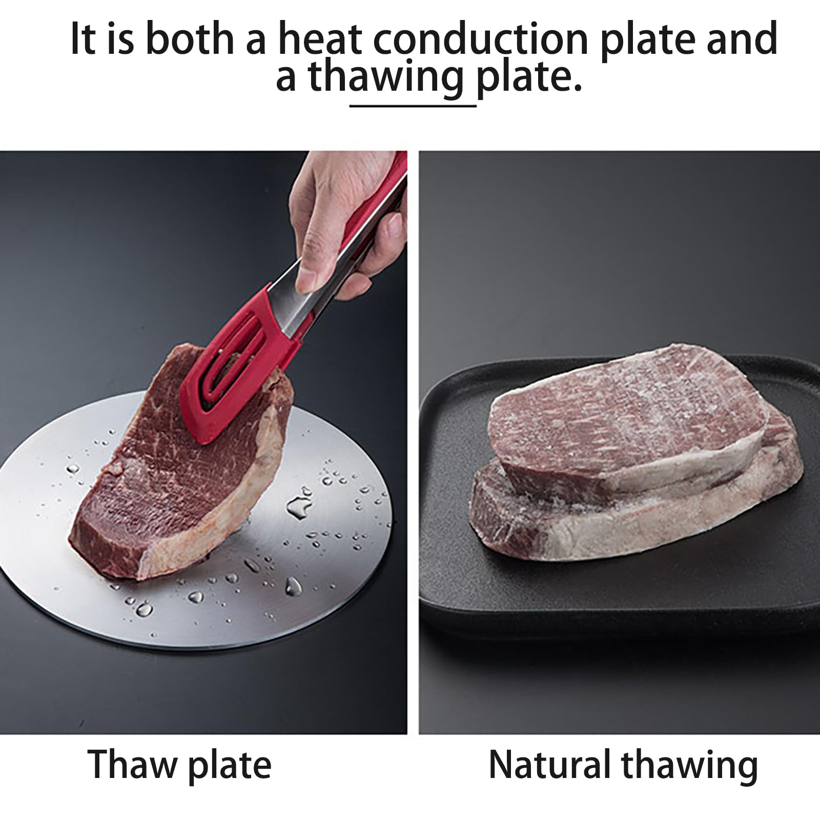 RoseFlower Adattatore Induzione 28cm/11'', Piastra Convertitore per Piano Cottura a Induzione in Acciaio Inossidabile, Piastra Diffusore di Calore con Manico Rimovibile
